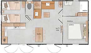 Location Mobil Home Bambous 5 places lave-vaisselle